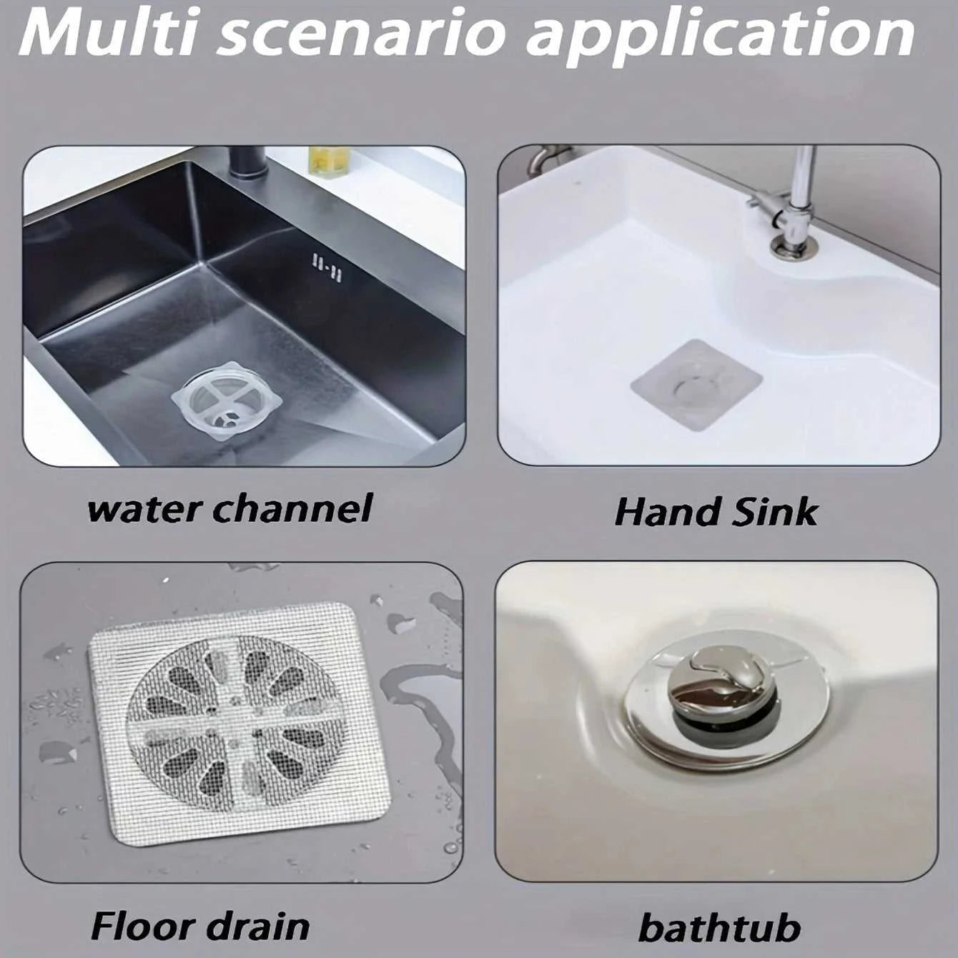 Floor Drain Sticker, Insect-proof Self-adhesive Bathroom Hair Filter Net, Sewer Filter, Kitchen Anti-blocking Mesh Net Éditions Traditions & Modernité Inc. 185982746;20260611;1781193953hr6eo