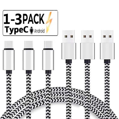 USB Type C Cable 2.4A Fast Charging Battery Charger Wire Woven Nylon Data Cable Mobile Phone Charger For Huawei Samsung USB C Éditions Traditions & Modernité Inc. 185982855;20260611;1781193980kqM41