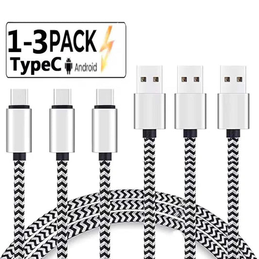 USB Type C Cable 2.4A Fast Charging Battery Charger Wire Woven Nylon Data Cable Mobile Phone Charger For Huawei Samsung USB C Éditions Traditions & Modernité Inc. 185982855;20260611;1781193980kqM41