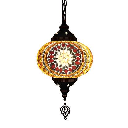 Handmade Turkish Mosaic Glass Pendant Light Tree Lamp