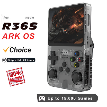 R36S Retro Handheld Game Console 3.5 Inch Portable Player Éditions Traditions & Modernité Inc. 14:10#Black;200000828:201589809#128G(20K Games);200007763:201336106